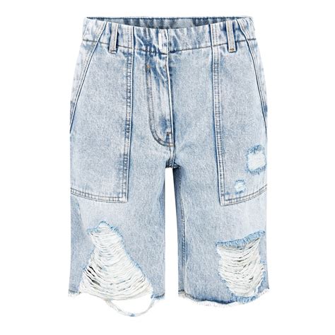 givenchy distressed denim shorts|Bermuda shorts in denim .